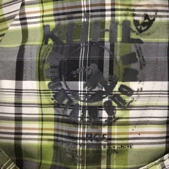 KHUL grey plaid button front shirt XL - Picture 5 of 10